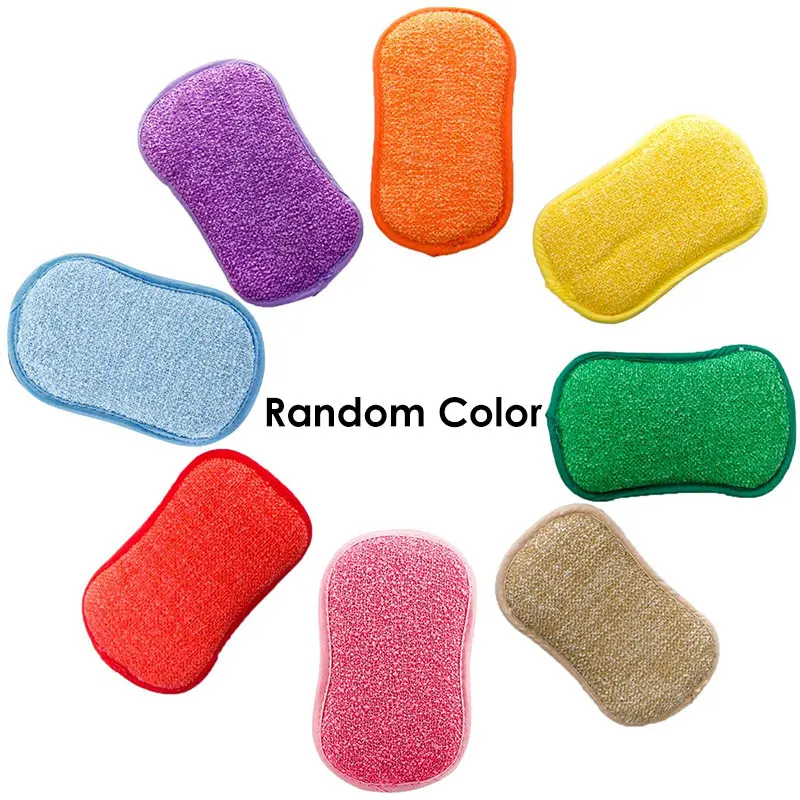 

10pcs Household Magic Sponge Cleaning Cloth Kitchen Cleaning Supplie Microfiber Scrub Sponge Dishwashing Brush Bathroom Cleaning