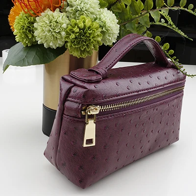 Purple Harting Свадебные Роскошные вечерние женские клатчи из кожи страуса, вечерняя сумка, женская сумочка - Цвет: Purple