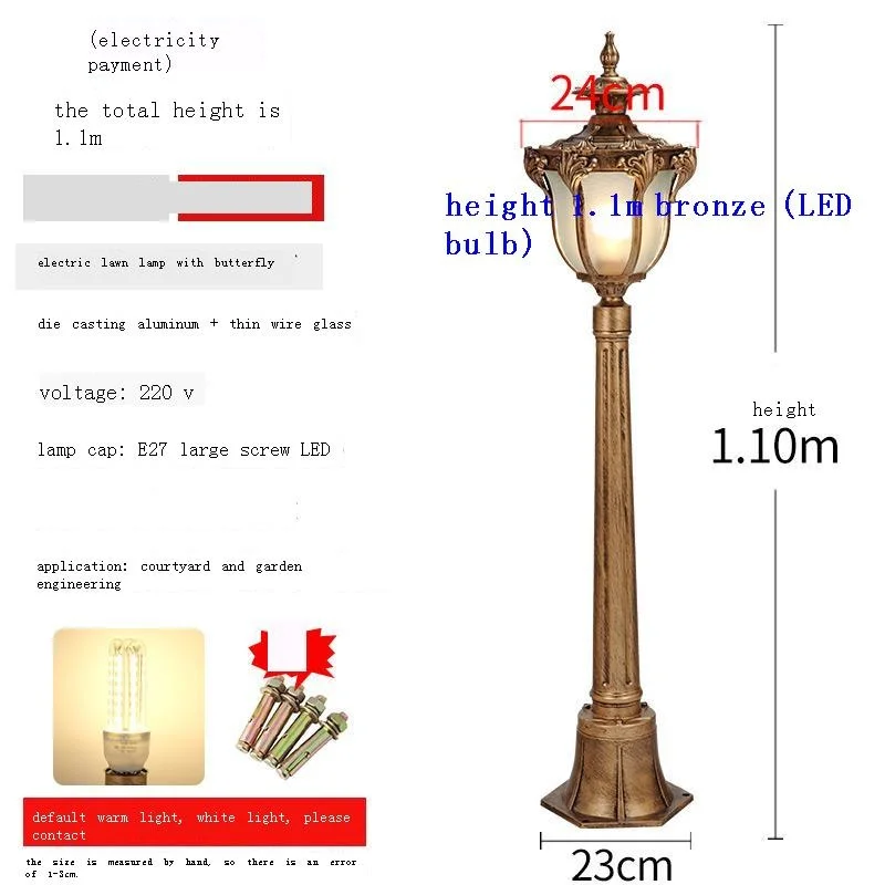 

Lighting Lampe Exterieur Bahce Aydinlatma Lampy Ogrodowe Exterior Tuinlamp Lampara Jardin LED Outdoor Garden Light Lawn Lamp