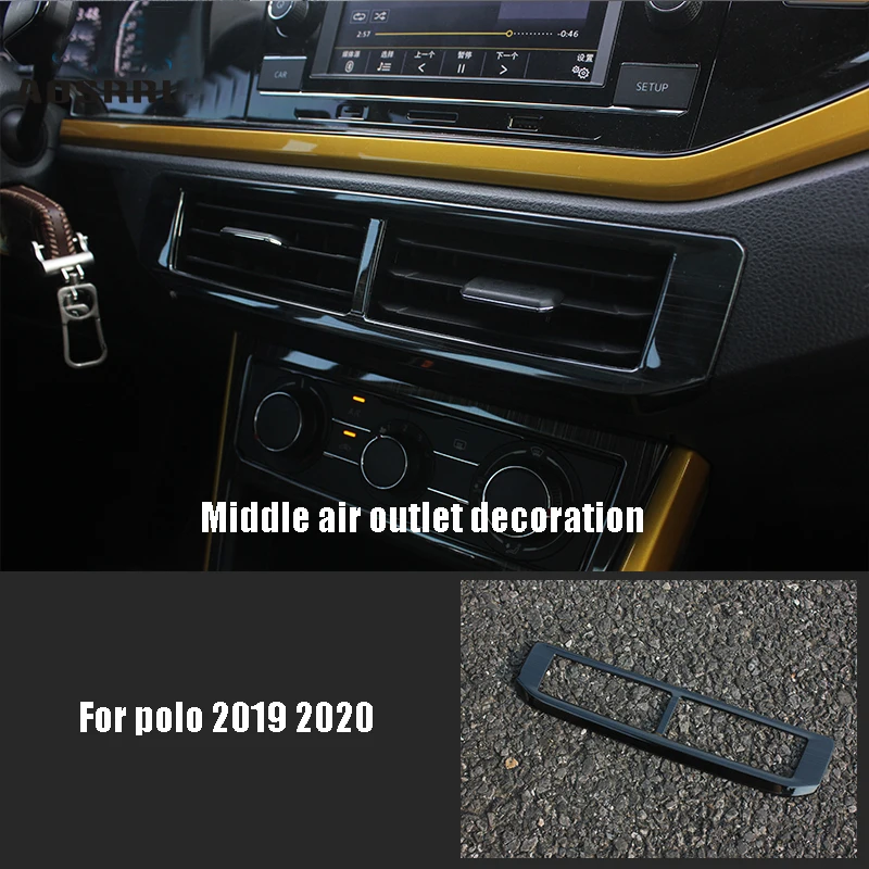 

DNHFC для Volkswagen, для VW polo 2019 2020, автомобильные аксессуары, украшение среднего выхода воздуха