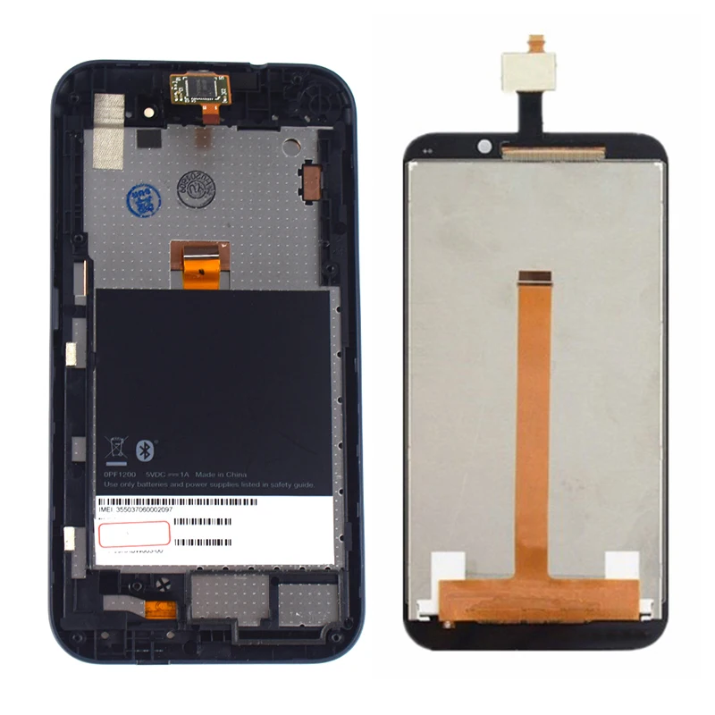Для htc Desire 320 полный сенсорный экран дигитайзер панель Стекло+ ЖК-дисплей панель монитор модуль в сборе рамка