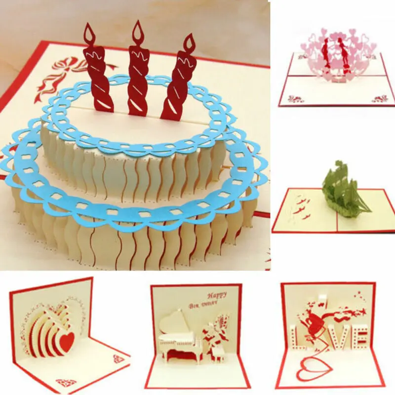 3D креативные открытки с надписью Love поздравительные на день Святого Валентина