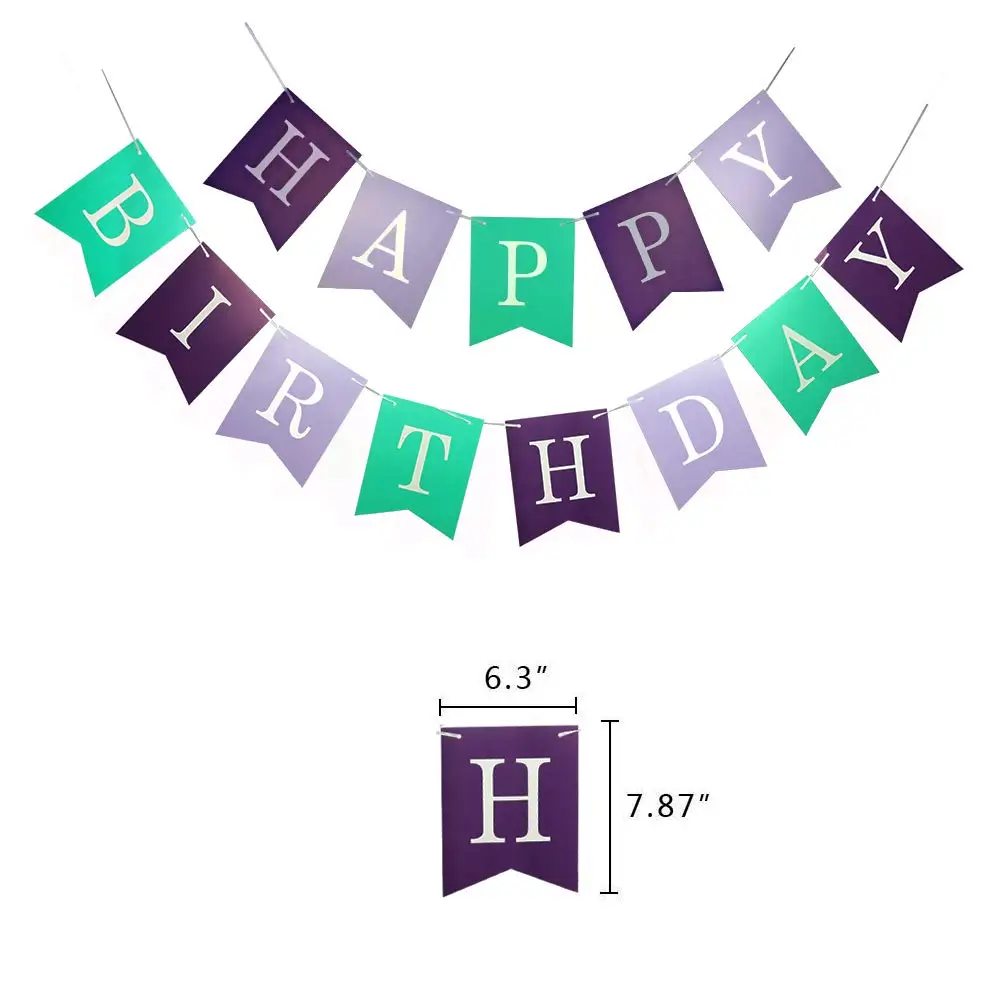 Океанская фиолетовая маленькая русалка украшения на день рождения 77 шт.