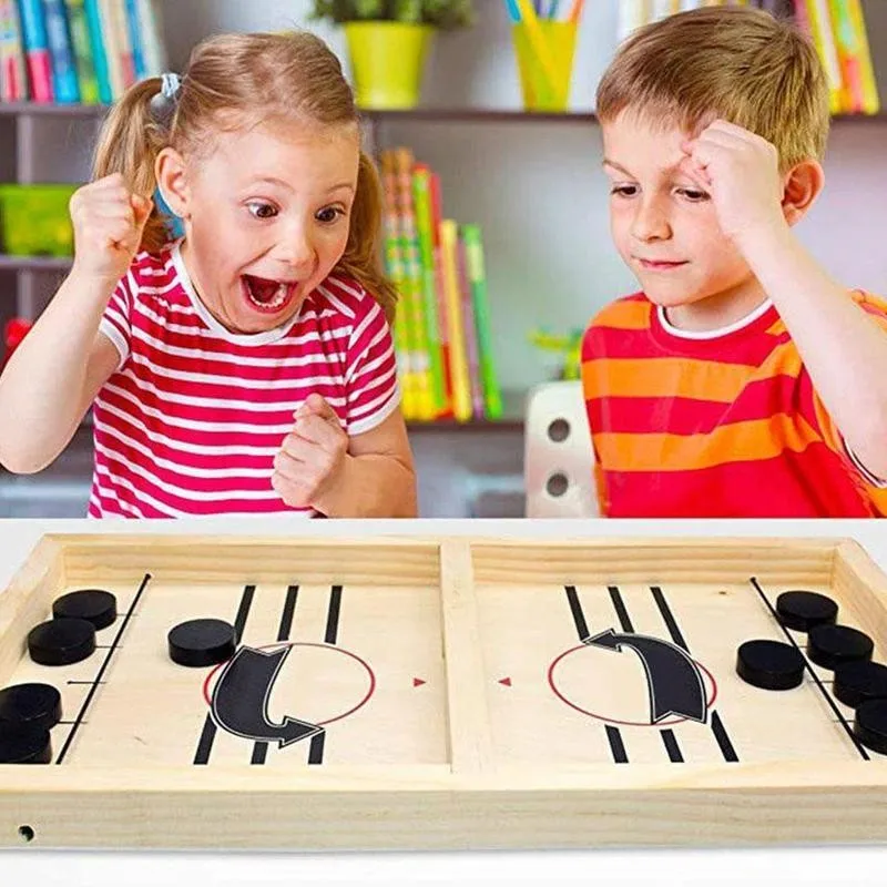 

Hot Sale Fast Hockey Sling Puck Game Paced Sling Puck Board-Game Party Toys Family For Adult Games Game Winner Child Fun To W1Q6