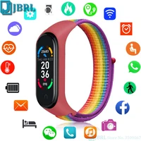 m6 nylon strap smart watch men women heart rate sleep smartwatch fitness tracker smart clock sports for android ios smart watch
