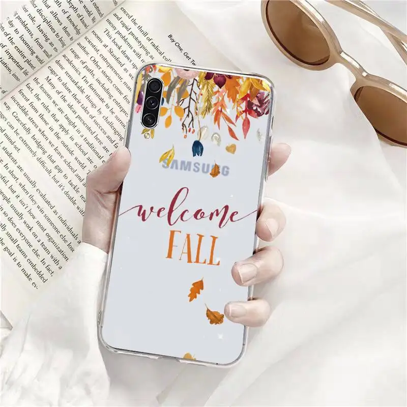 

Pumpkin Happy Autumn Phone Case Transparent for Samsung s9 s10 s20 Huawei honor P20 P30 P40 xiaomi note mi 8 9 pro lite plus