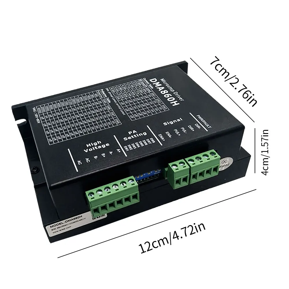 

Stepper Motor Driver CNC Digital Controller DMA860H For 2 Phase Stepping Motor CNC Router Engraving Stepper Motor Controller