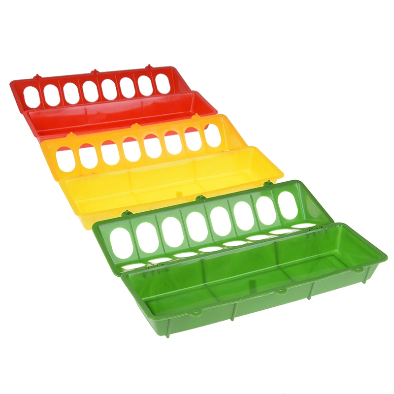 

Plastic Pheasant Feeding Bucket Quality Chick Flip-Top Poultry Ground Feeder Chicken Poultry Feeder Trough Chicken Farming Tool