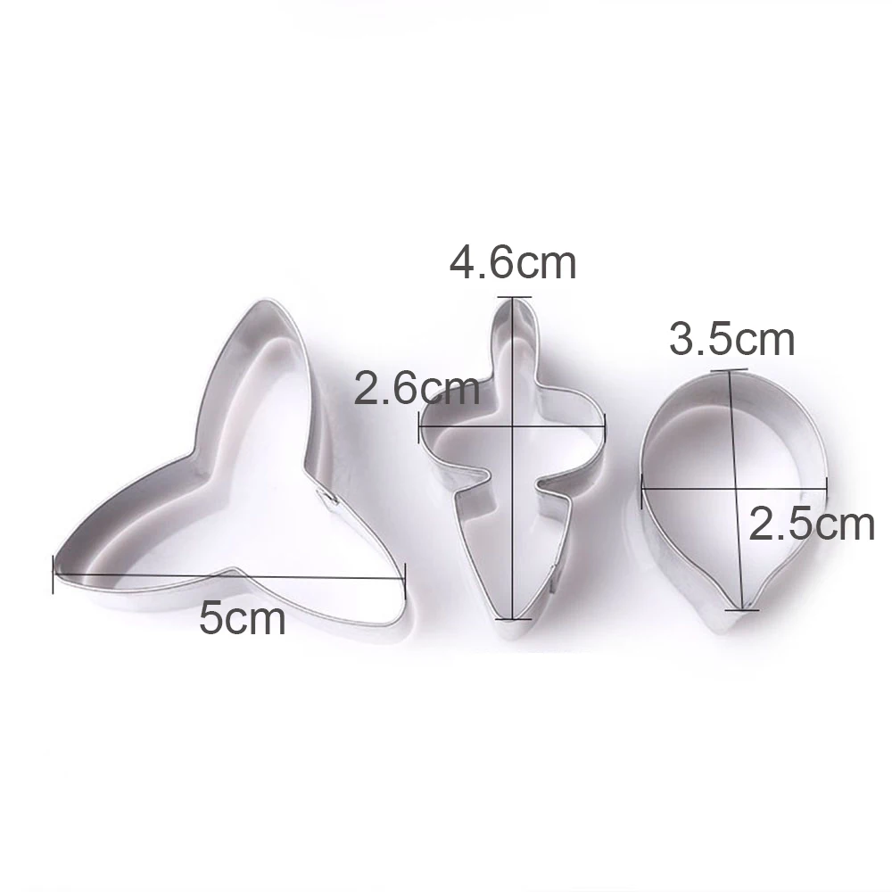 3 шт./компл. узор орхидеи помадка форма для пирожных лепесток кухонная утварь