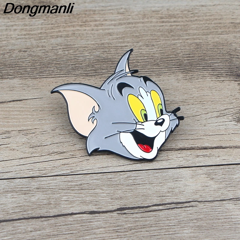 K674 металлические эмалевые булавки и броши в форме кота мышки из мультфильма
