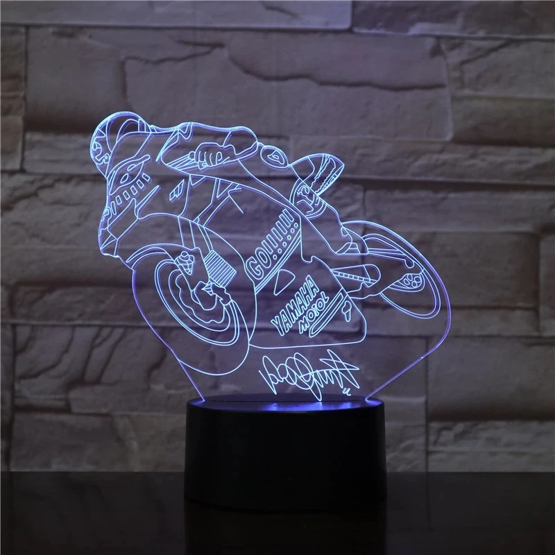 Светодиодная Ночная лампа для езды на мотоцикле 7 цветов с сенсорным управлением