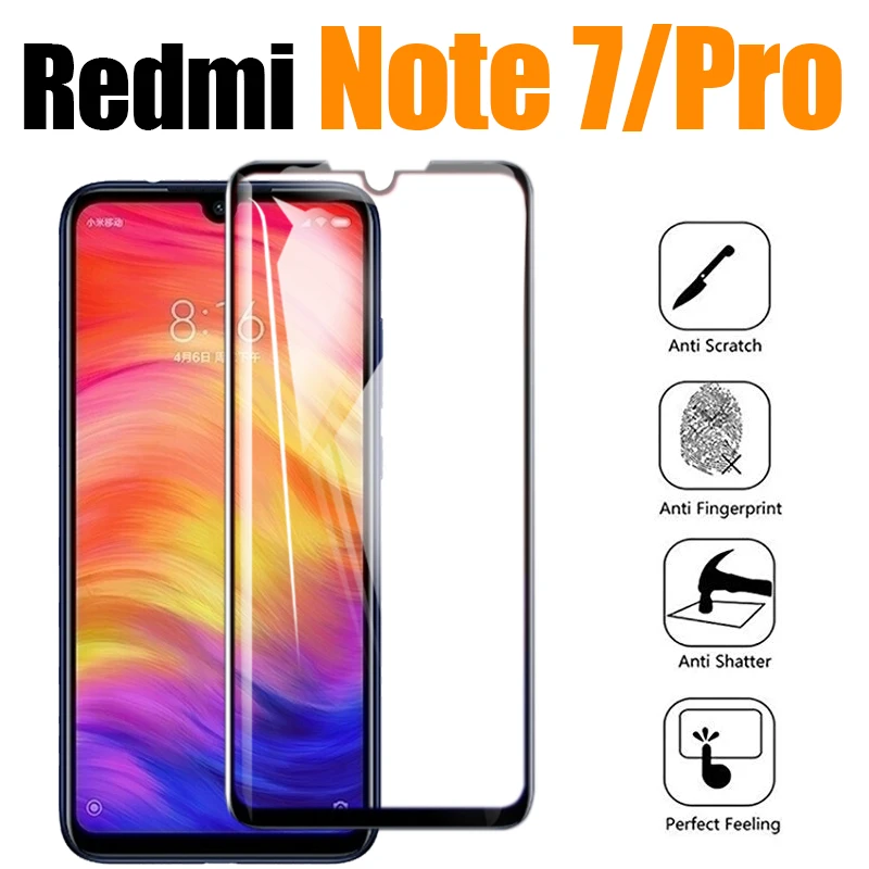 Защитное стекло для Xiaomi Redmi Note 7 pro закаленное ksiomi remi note7 9 h Защитная пленка экрана