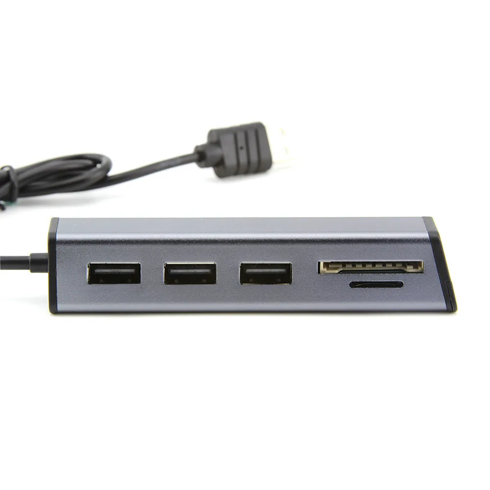 CHYI 5 в 1 USB концентратор Многофункциональный USB 2,0 концентратор 3 порта удлинитель адаптер с Micro SD/устройство считывания SF карт для компьютера PC Аксессуары