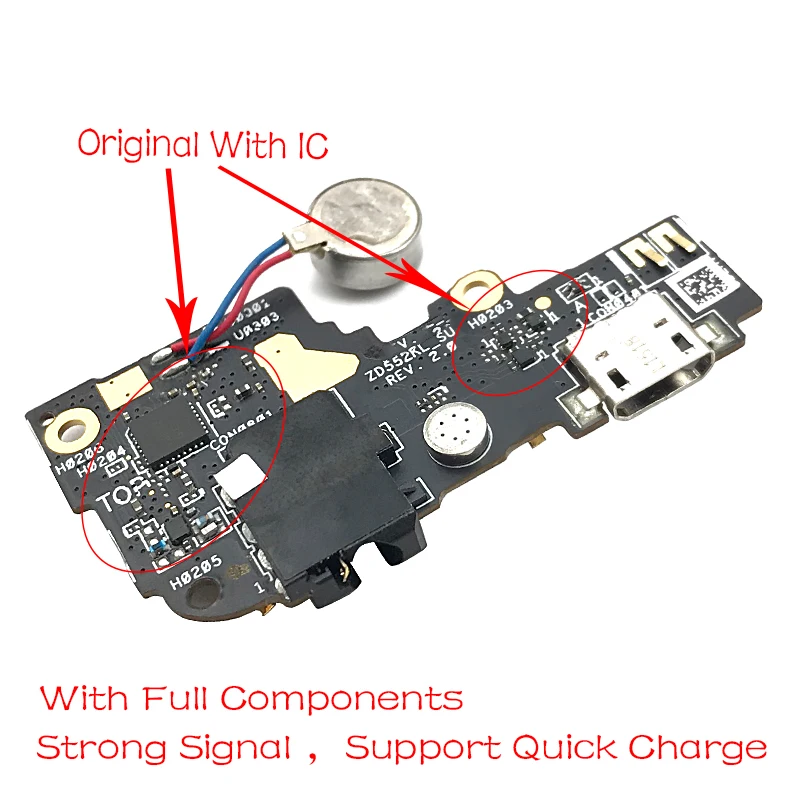Original With IC Зарядная плата для док-станции для Asus Zenfone 4 Selfie Pro ZD552KL USB зарядное устройство зарядный порт гибкий кабель, сменные детали - Цвет: Original With IC