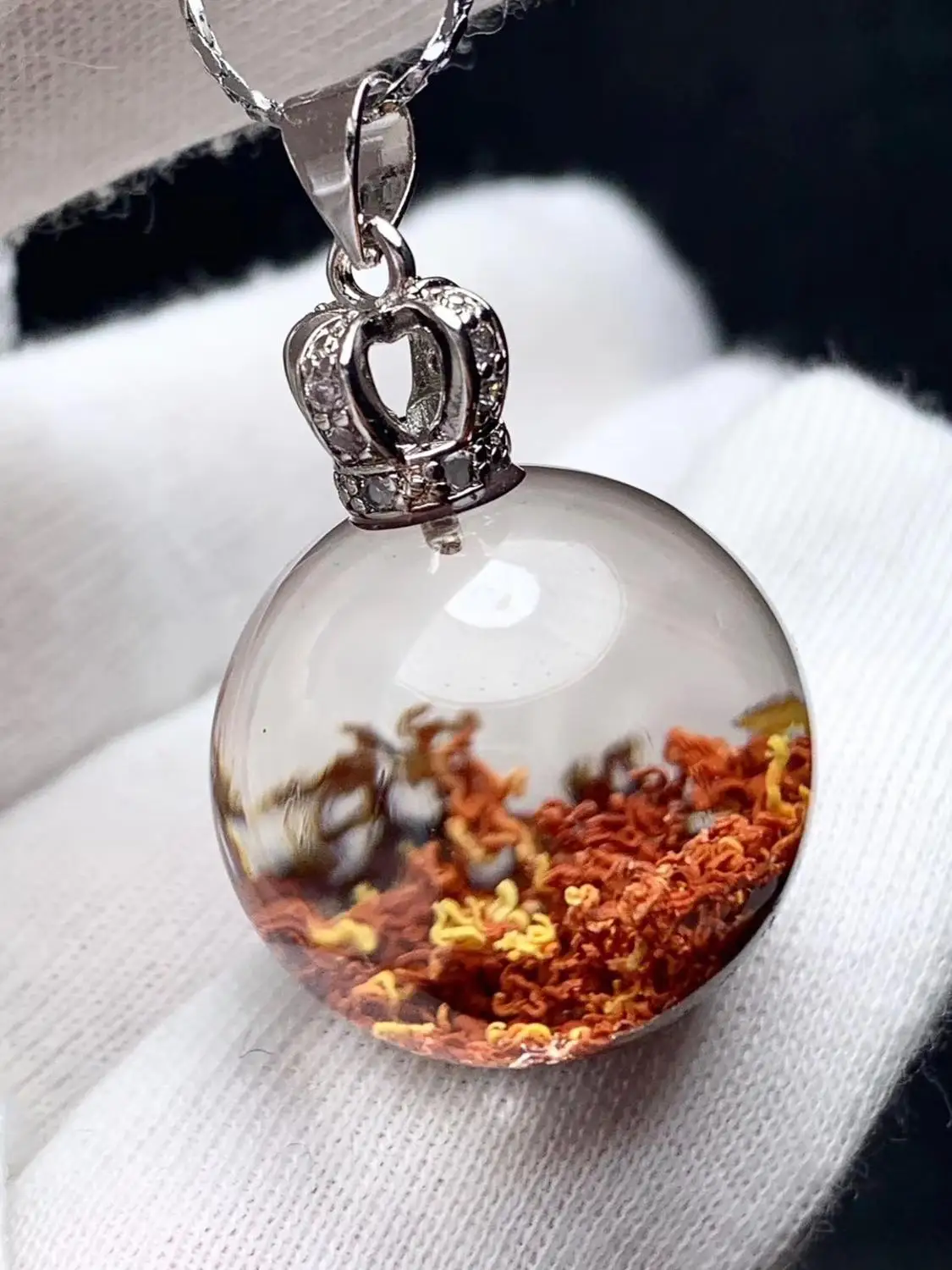 Высокое качество натуральный Зеленый Фантом подвеска в виде капли воды сад 36x26x17