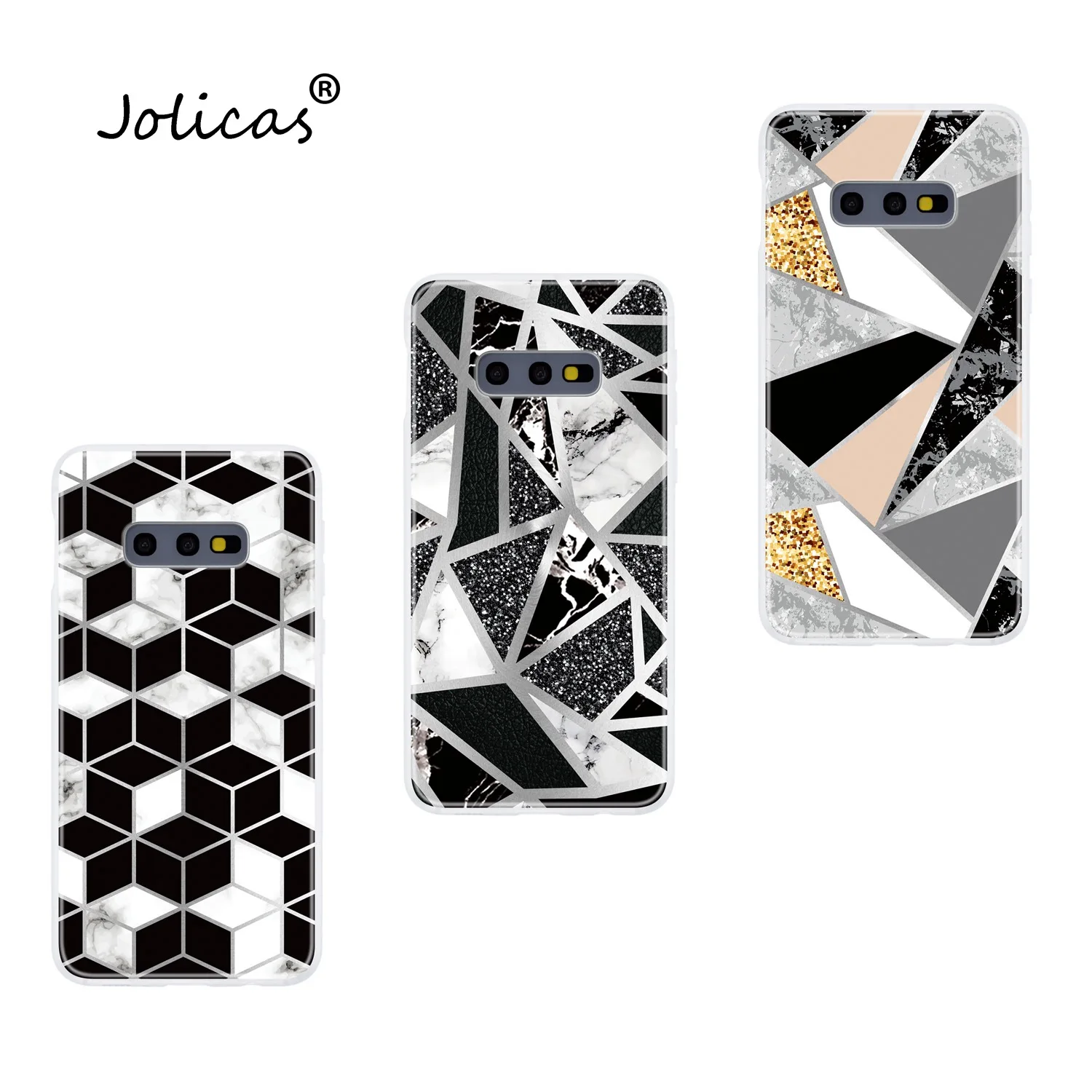 Черно белые мягкие чехлы из ТПУ для samsung S10 Edge телефонов accesorios Lite Plus S10E