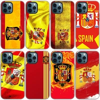 spain coat of arms flag phone case for apple iphone 13 12 mini 11 pro max 7 8 xr x xs max 6 6s 7 8 plus 5 5s se 2020 black cover