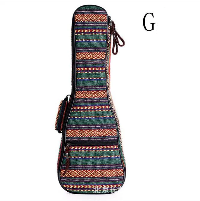 21 23 26 дюймов укулеле Сумка на двух ремнях ремни чехол Мода напечатанная ткань