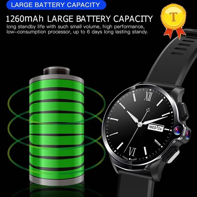 

Hot selling 3GB 32GB Video call Smart Watch Men large Battery Face ID unlock1.6Inch 4G Android Smart watch GPS Bluetooth watch