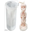 3d Силиконовая форма в виде черепа, свечи, веселая форма для Хэллоуина, искусственный инструмент для изготовления