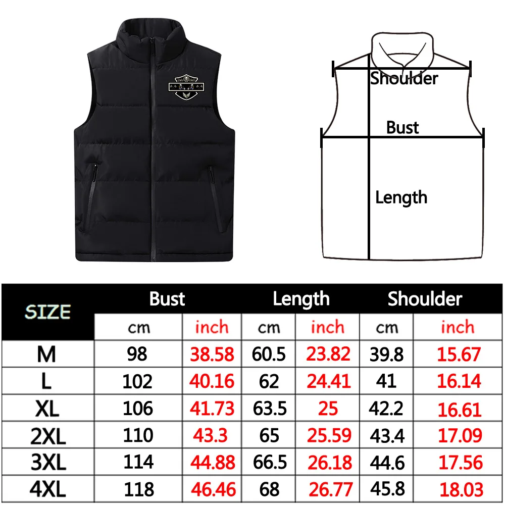 

Motorcycle Jacket Rock Hip Hop Vest Jacket Mens For Harley Davidson Motorcycle Warm Jacket Down Jackets Sleeveless Jacket