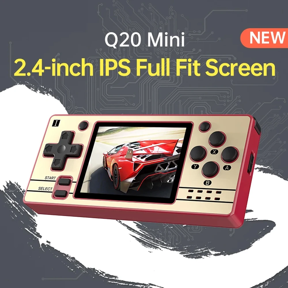 

Q20 mini retro game console, 2.4 inch IPS screen, mini handheld 64 bit video game player, portable retrogame console