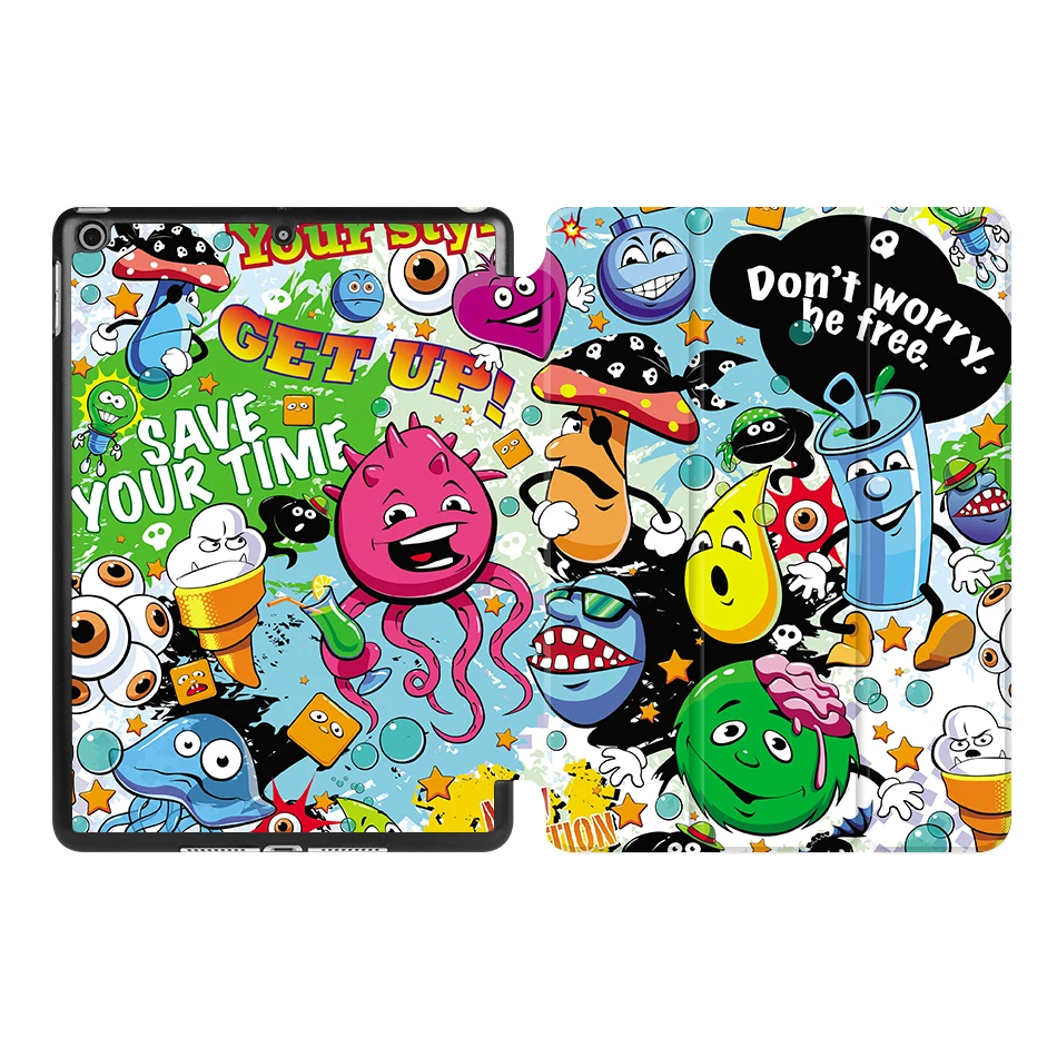 MTT чехол с граффити для Apple iPad 9,7 дюймов A1822 A1823 Magentic TriFold из искусственной кожи Smart Cover для iPad 9,7 ''A1893 чехол - Цвет: IP09