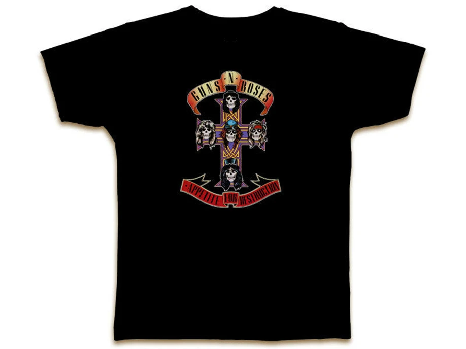 S-3Xl футболка с надписью guns N Roses appete For Destruction фирменная Новинка черная из чистого