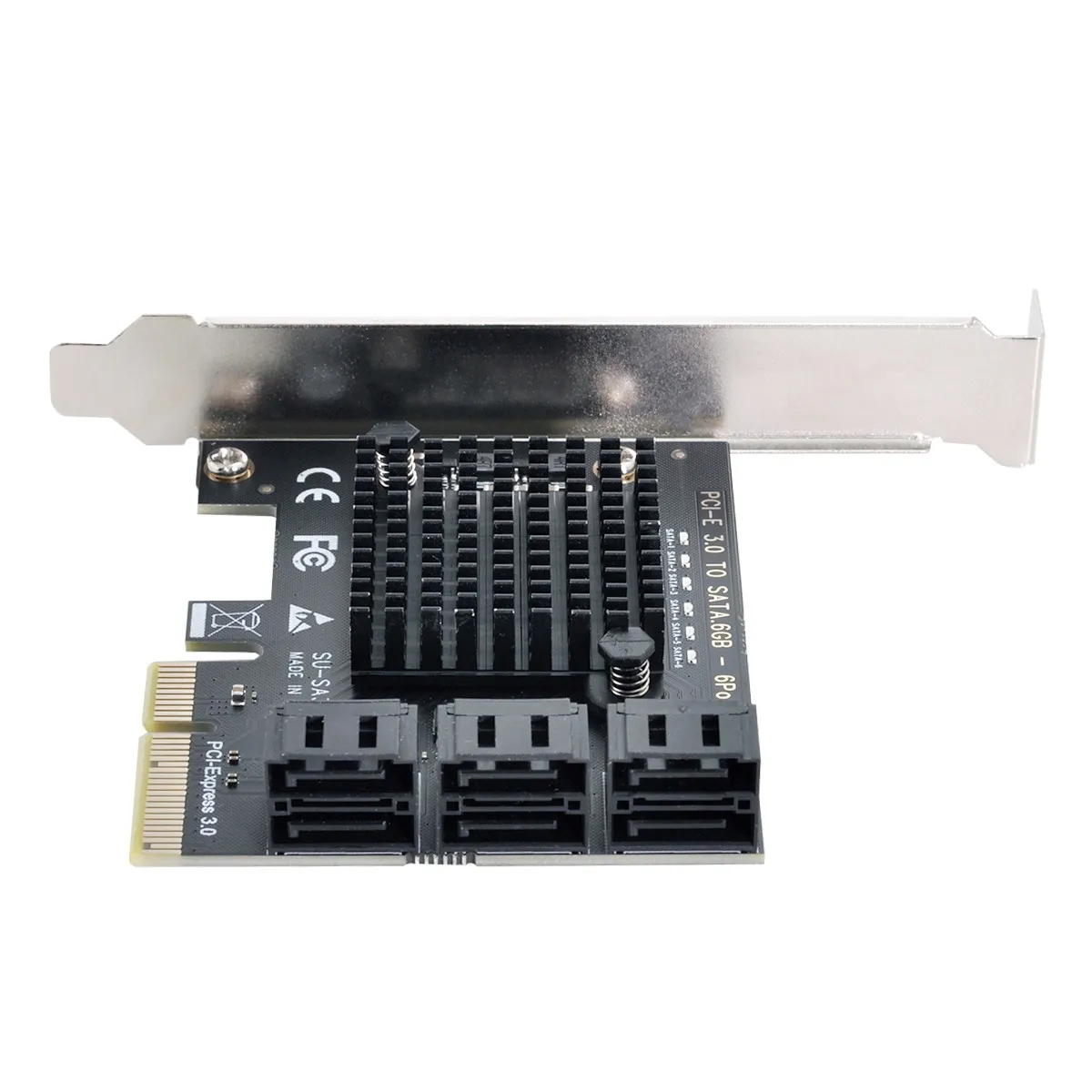 

Адаптер SATA PCI-E, 6 портов, SATA 3,0-PCI Express x4, плата расширения SATA3.0 PCIe PCI-e SATA, контроллер для HDD, набор микросхем ASMedia