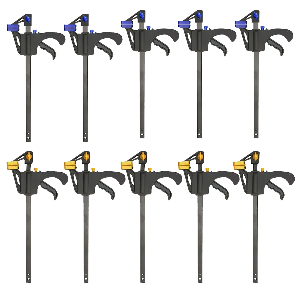 10 шт. 6-дюймовый зажим с храповым механизмом F-образный для работы по дереву набор