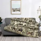 Бархатное одеяло для пикника, бархатное покрывало из плотного плюша, лошади, пони, Фланелевое покрывало