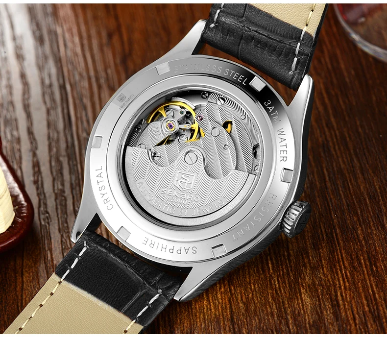 

2021 New Simple Business Men's Genuine Automatic Mechanical Watches Belt Men Watch Fashion Trend 30M Waterproof Wristwatch Male