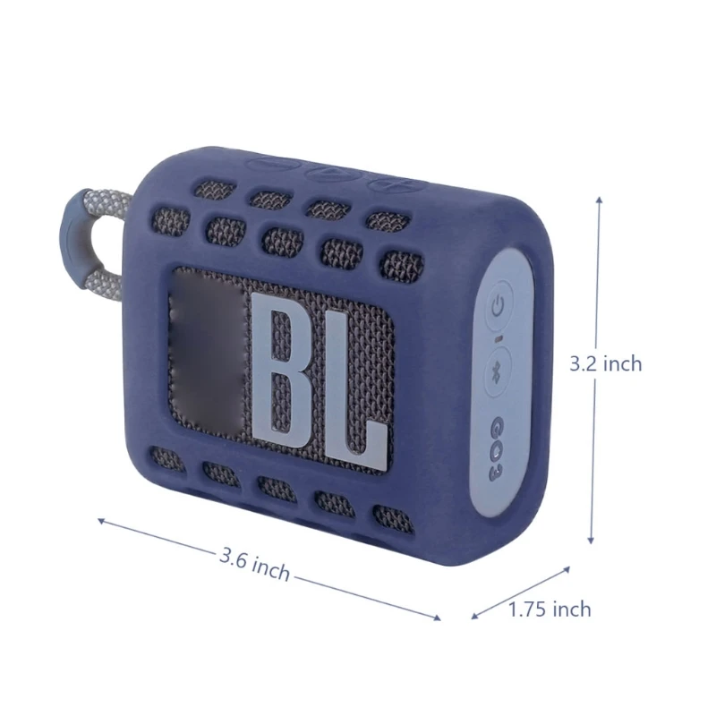 P82F-funda protectora de silicona a prueba de polvo, colorida, con mosquetón, para JBL GO 3 Go3, Altavoz Bluetooth
