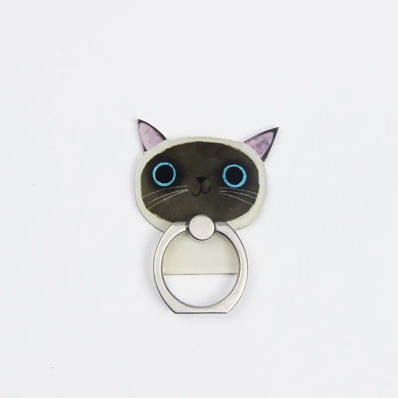 360 градусов мультяшный Кот кольцо на палец подставка для смартфона держатель iPhone