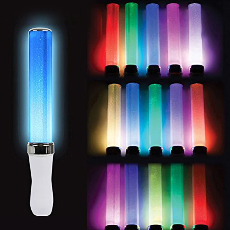 

15 Change Colors LED Glow Stick Battery Powered Light Stick Wedding Party Celebration Fluorescent Camping Vocal Concerts Decor