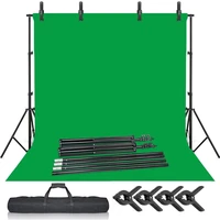 selens green screen backdrop stand kit 6 5x10ft background support system with 6 5x10ft chromakey backdrop with clamps