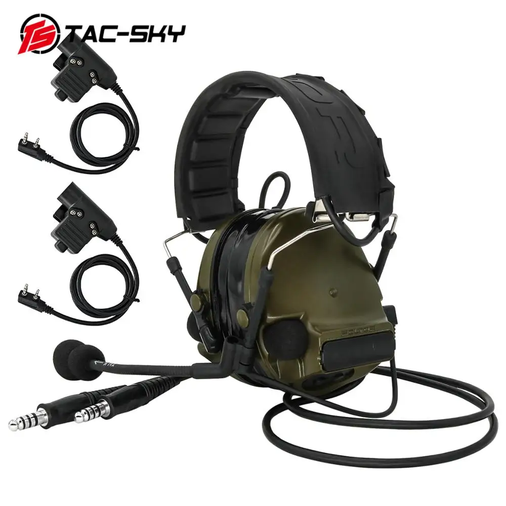 TAC SKY COMTAC III двойные силиконовые наушники новая складная головная повязка