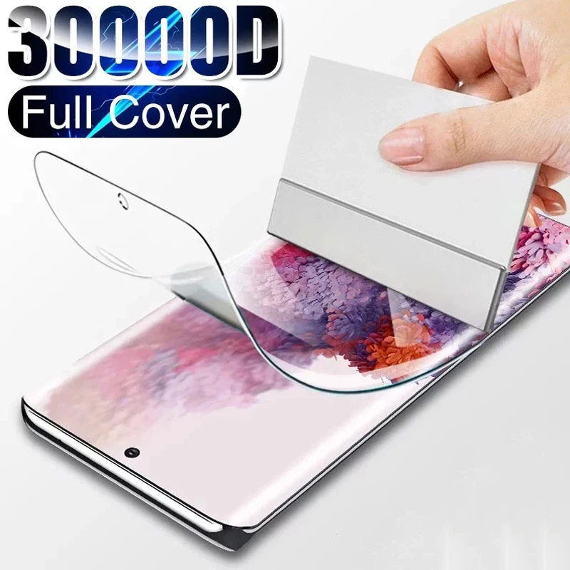 

3Pcs Hydraulic Film For Samsung Galaxy S10 S10E S8 S9 NOTE 8 9 10 PLUS LITE A03S A21S A02S EU/US Full Cover Screen Protector