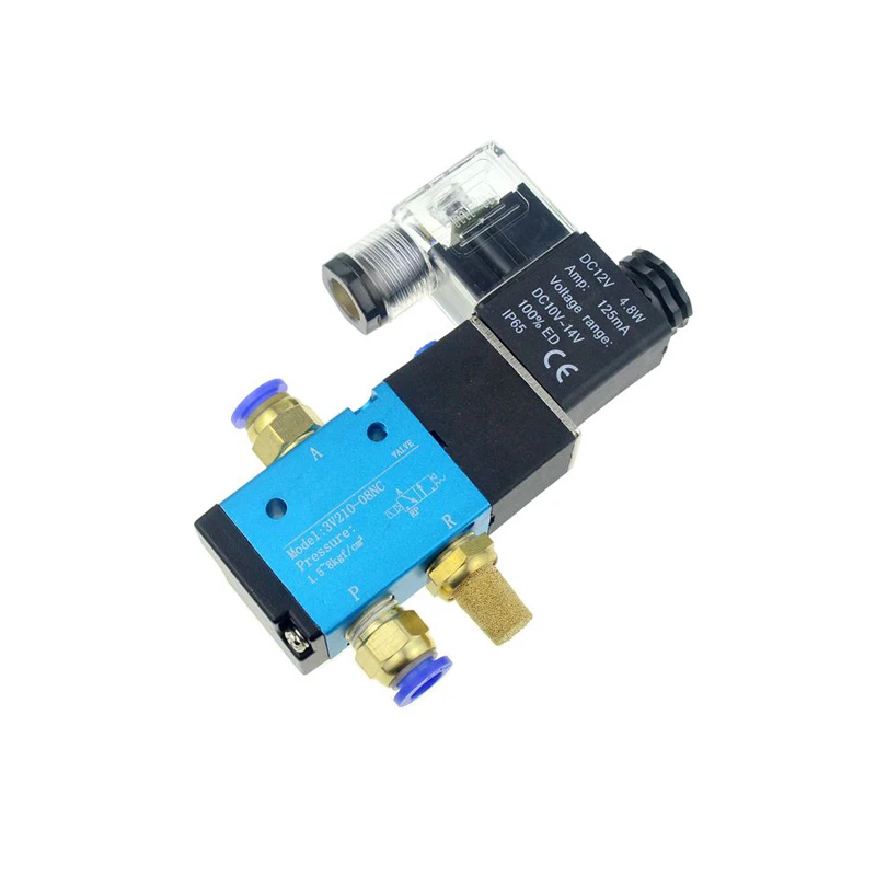 Пневматический электромагнитный клапан с 3-ходовым портом 2 положения 12 В 24 220