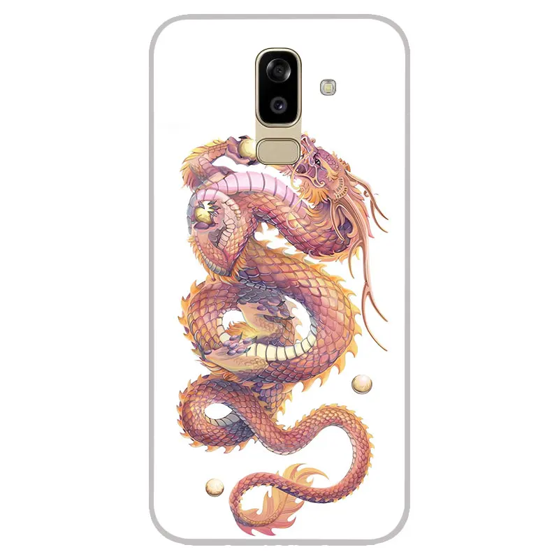 Дракон матовый Силиконовый чехол для Samsung Galaxy J2 pro J3 J4 J6 J7 J8 A5 A7 A9 A8 A6 плюс 2018 TPU
