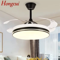 hongcui ceiling fan light invisible lamp with remote control modern simple led for home living room