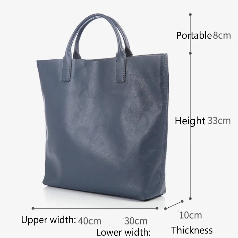 Женская сумка-тоут из воловьей кожи в европейском и американском стиле простая