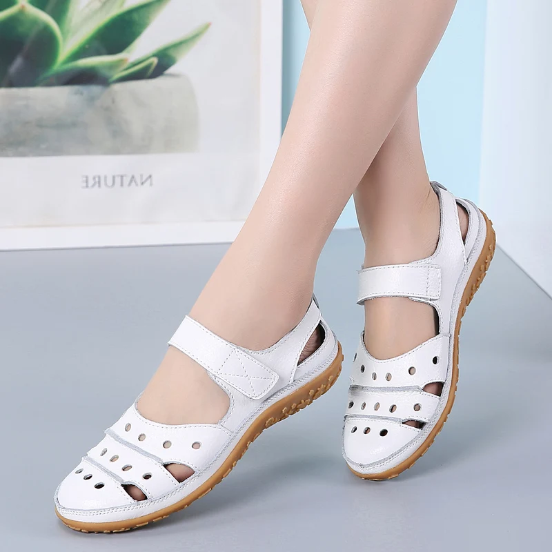 

2022 New Fashion Women Sandals Leather Comfortable Beach Outdoor Women Shoes Ladies Casual Outdoor Female Sneakers Large Size