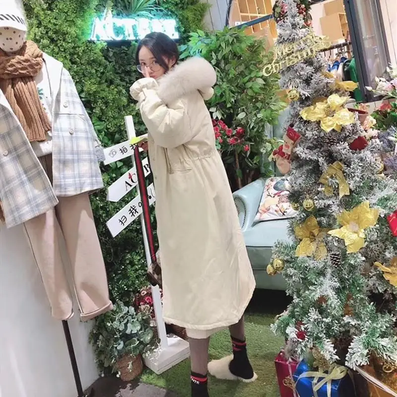 2019 женское ветрозащитное теплое зимнее пальто на утином пуху Воротник из