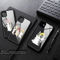 funny cartoon cat phone case rubber for iphone 11 12 max 12 iphone pro mini xs 8 7 6 6s plus x se 2020 xr covers