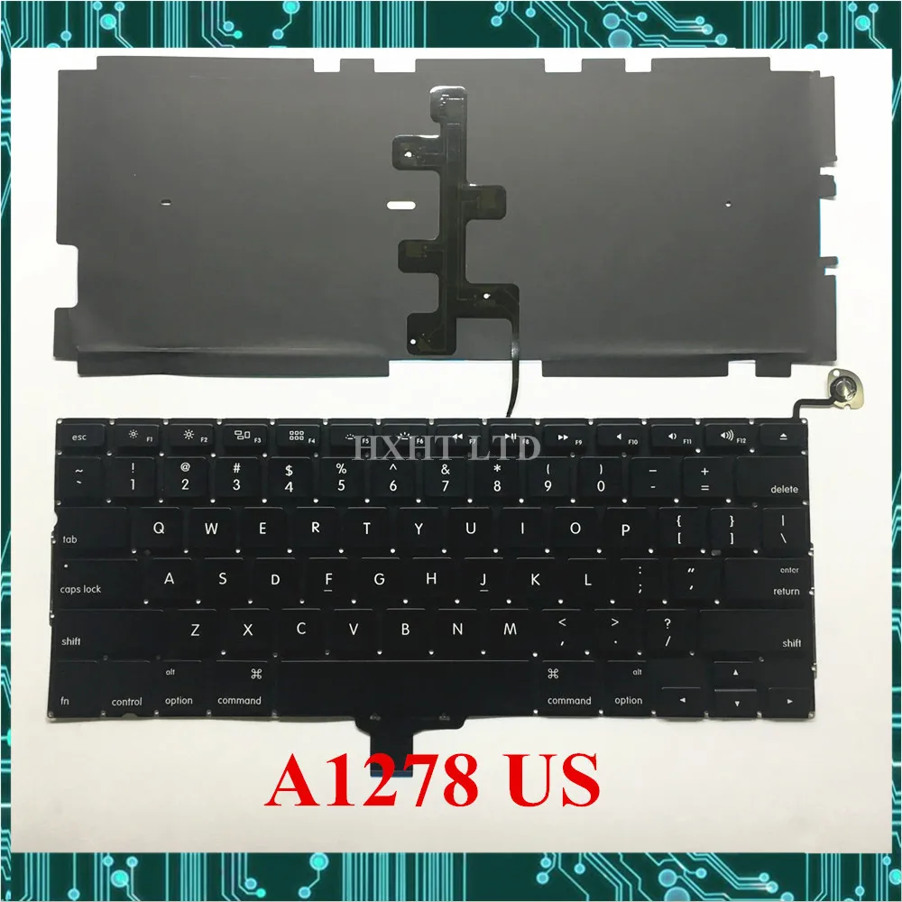 Клавиатура A1278 с подсветкой для Macbook Pro 13 дюймов английская раскладка США 2009 2010 2011