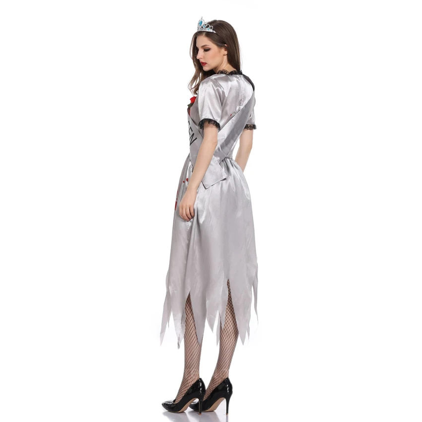 Женский костюм для вечеринки на Хэллоуин королевы призрака зомби вампира