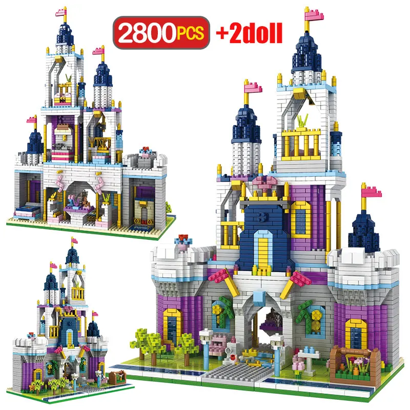 2800 шт. Детский конструктор Замок для друзей|Блочные конструкторы| |