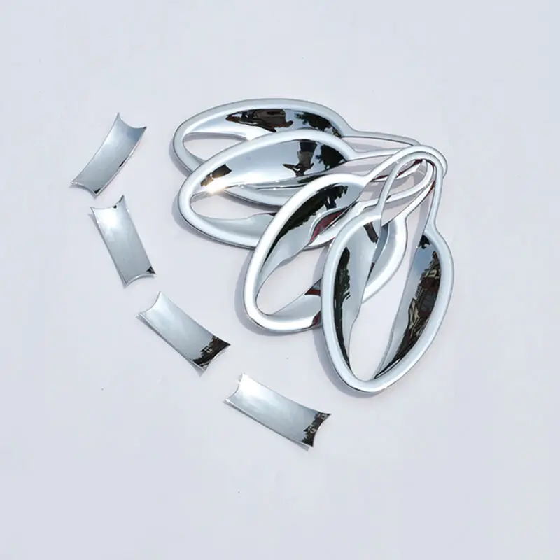 8 шт. Автомобильная дверная ручка Чаша вставка хромированная Накладка подходит