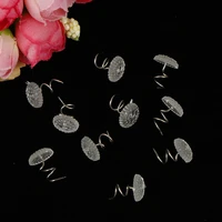 10pcs clear heads nickel plated steel fixed screw upholstery twist pins sofa couch chair twist pins car drapery craft